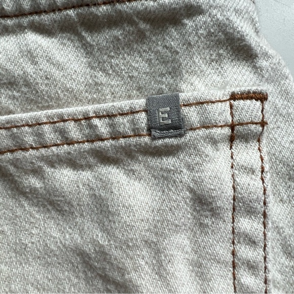 Everlane The A-Line Denim Short Organic Cotton (Ecru) - Picture 9 of 11